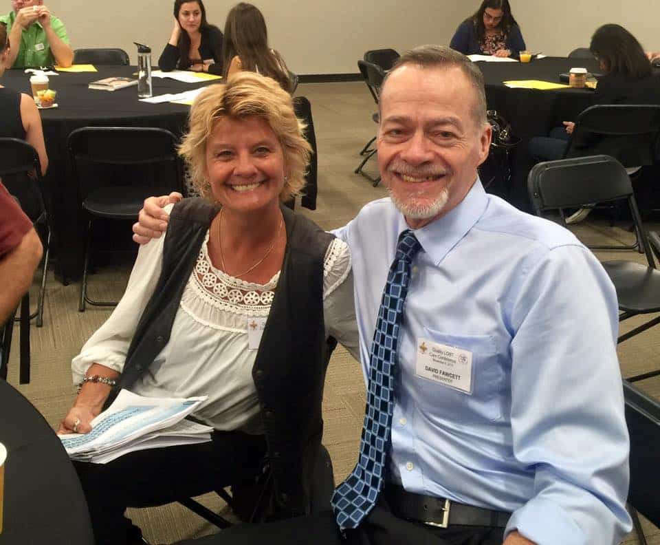 Dr. Fawcett with colleague Kris Drumm LCSW at the 12th Annual LGBT Quality Care Conference.